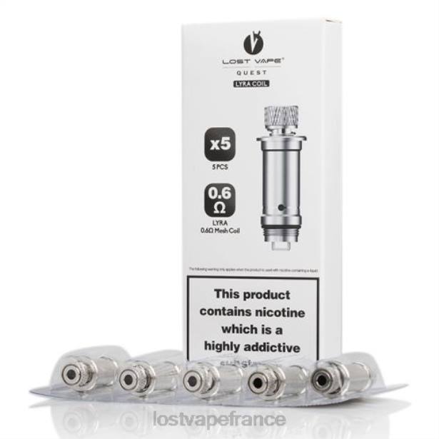 Lost Vape France - Lost Vape Lyra bobines de remplacement (paquet de 5) bobine de maille 0,6 ohm 2F66391
