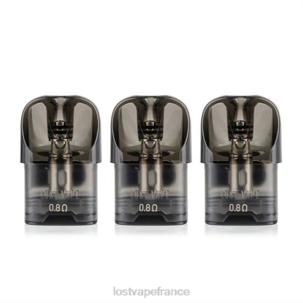 Lost Vape Flavors France - Lost Vape URSA dosettes de remplacement | 2,5 ml (paquet de 3) vert 0,8 ohm 2F66125