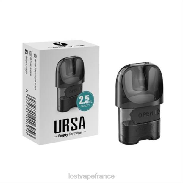 Lost Vape Flavors France - Lost Vape URSA dosettes de remplacement noir (cartouche à dosettes vide de 2 ml) 2F66215