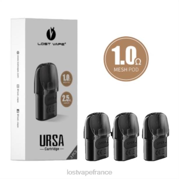 Lost Vape Pods Near Me - Lost Vape URSA dosettes de remplacement | 2,5 ml (paquet de 3) noir 1.ohm 2F66124