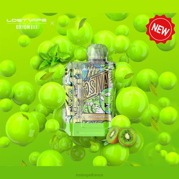 Lost Vape Price - Lost Vape Orion barre jetable | 7500 bouffées | 18 ml | 50 mg menthe kiwi dorée 2F6689