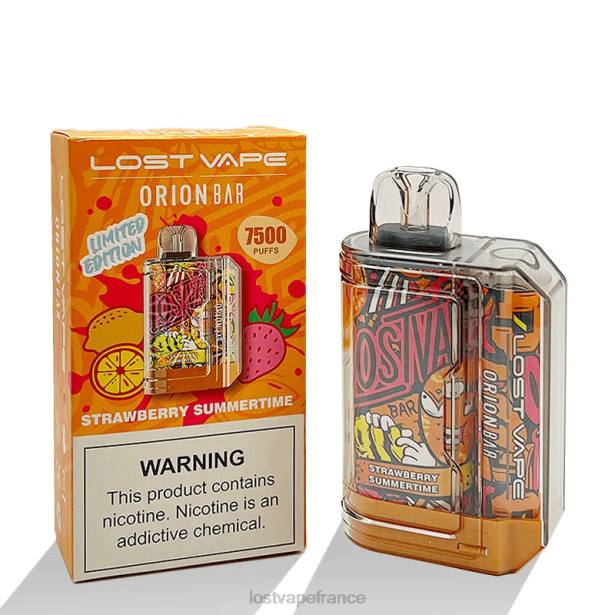 Lost Vape Prix France - Lost Vape Orion barre jetable | 7500 bouffées | 18 ml | 50 mg fraise d'été 2F6698