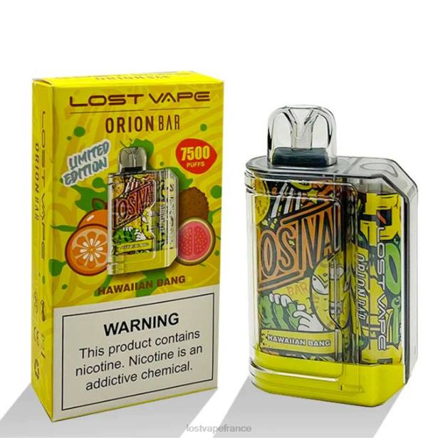 Lost Vape Review France - Lost Vape Orion barre jetable | 7500 bouffées | 18 ml | 50 mg bang hawaïen 2F6697