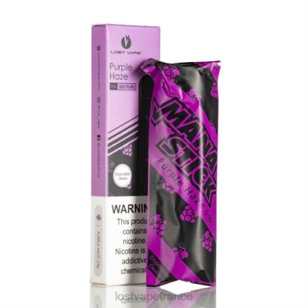 Lost Vape Review France - Lost Vape Mana bâton jetable | 300 bouffées | 1,2 ml brume violette 5% 2F66527