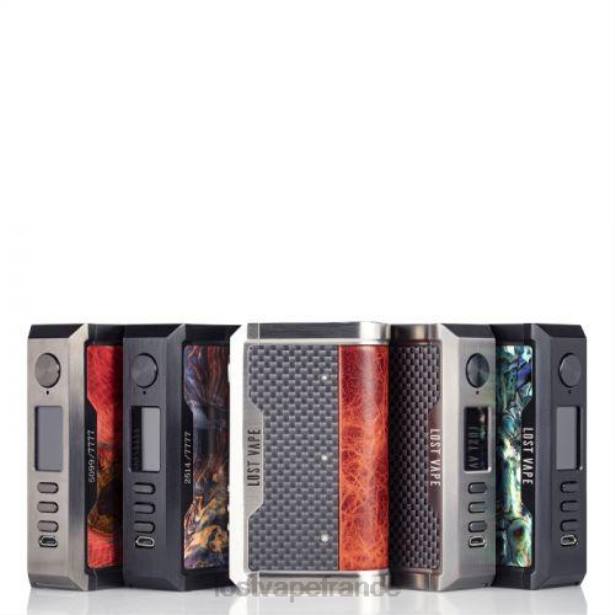 Lost Vape Review France - Lost Vape Centaurus mod ADN250c 200w noir/autruche - fibre de carbone hachée or 2F66517