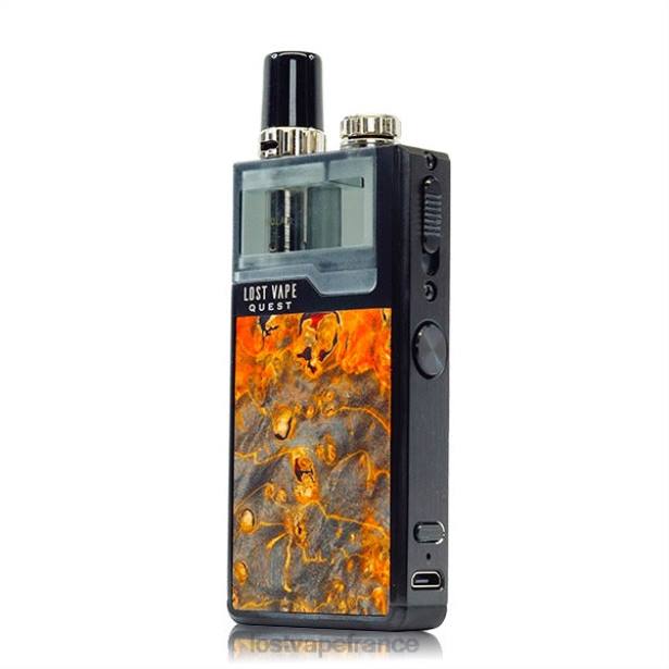 Lost Vape Flavors France - Lost Vape Quest kit complet pour appareil orion q pod bois de Stabwood noir/ocre 2F66475