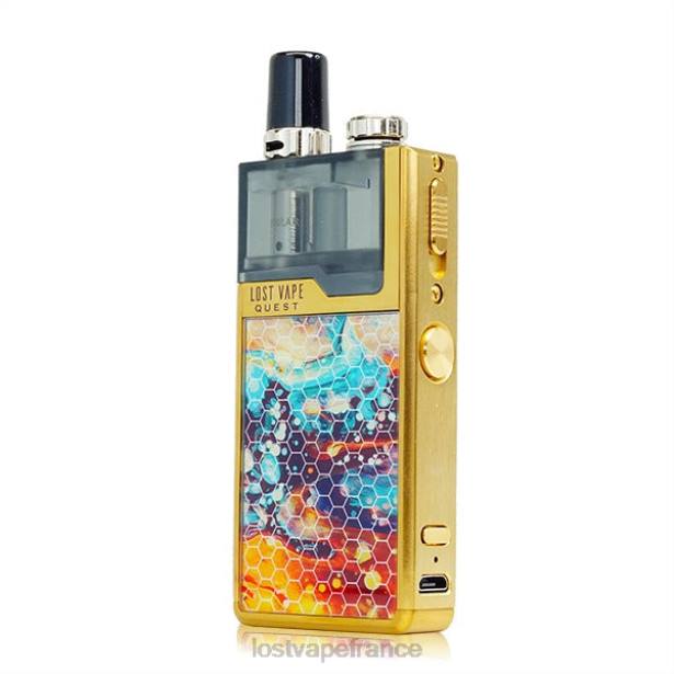 Lost Vape France - Lost Vape Quest kit complet pour appareil orion q pod or/éblouissant 2F66471