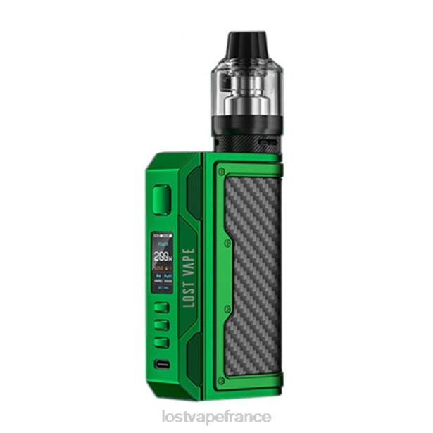 Lost Vape Flavors France - Lost Vape Thelema kit quête 200w vert/fibre de carbone 2F66145