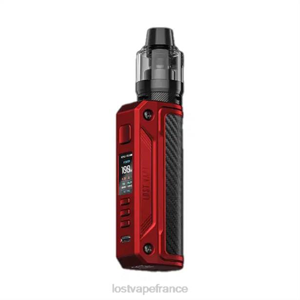 Lost Vape Paris - Lost Vape Thelema kit solo 100w rouge mat/fibre de carbone 2F66172
